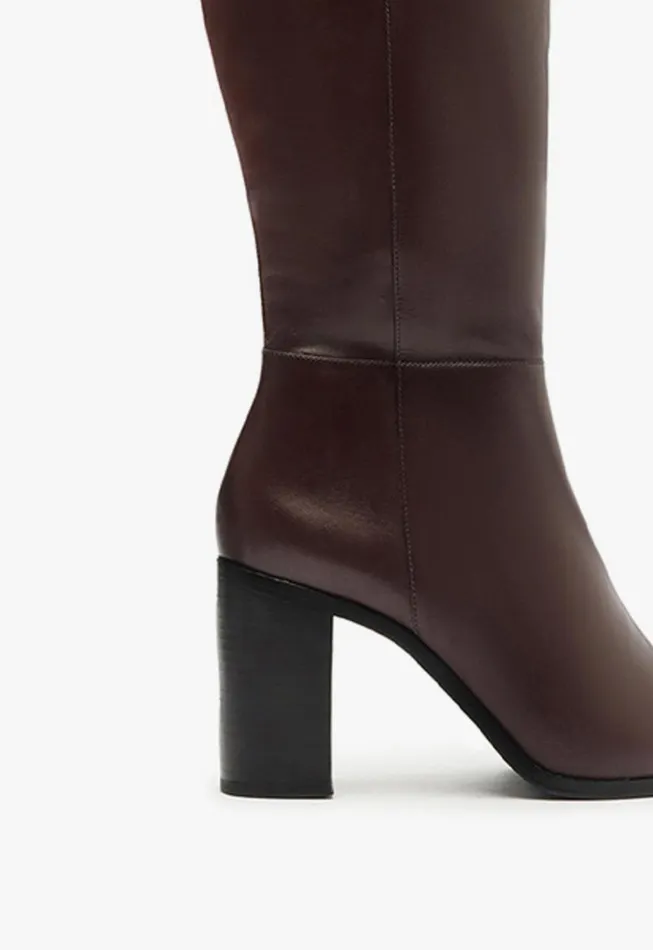 Schutz Shoes Boots Mikki Up Block Boot Brown 8211 Women