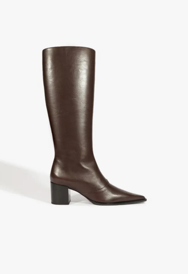 Schutz Shoes Boots Raffaela Up Mid Boot Dark Brown 8211 Women