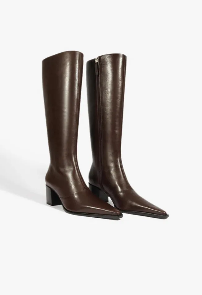 Schutz Shoes Boots Raffaela Up Mid Boot Dark Brown 8211 Women