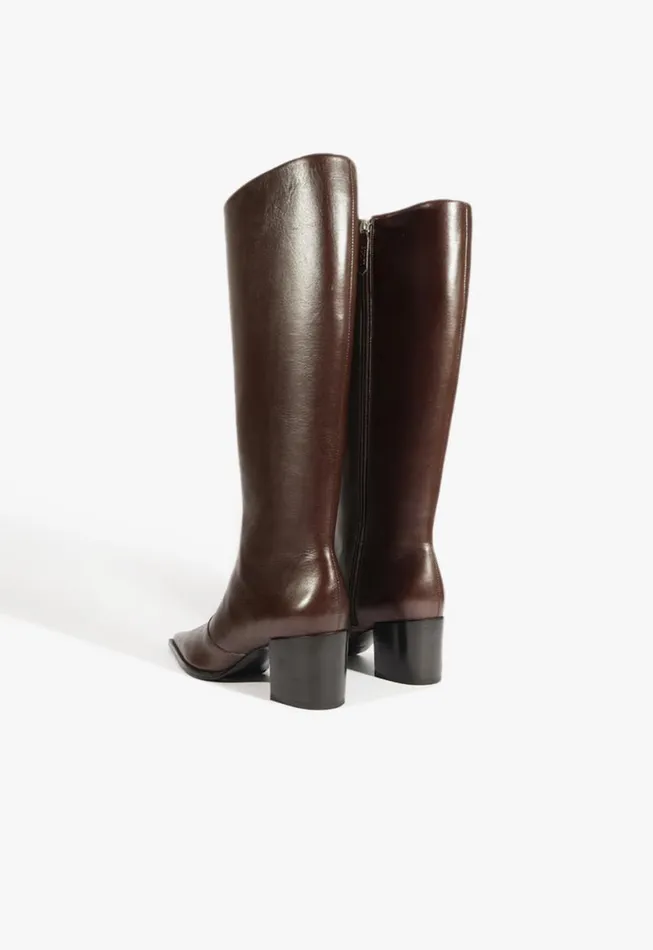 Schutz Shoes Boots Raffaela Up Mid Boot Dark Brown 8211 Women