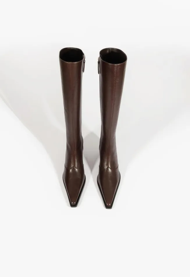 Schutz Shoes Boots Raffaela Up Mid Boot Dark Brown 8211 Women