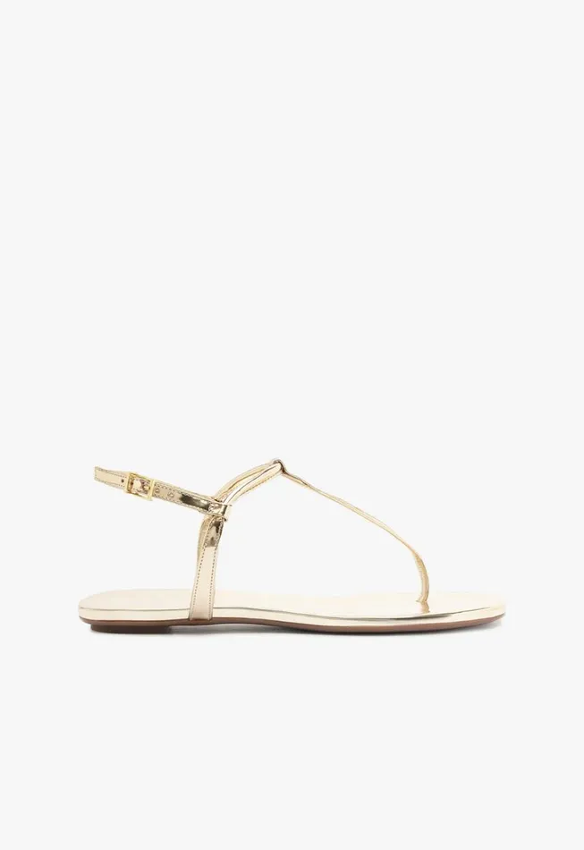 Schutz Shoes Flats Elsha Flat Sandal Gold 8211 Women
