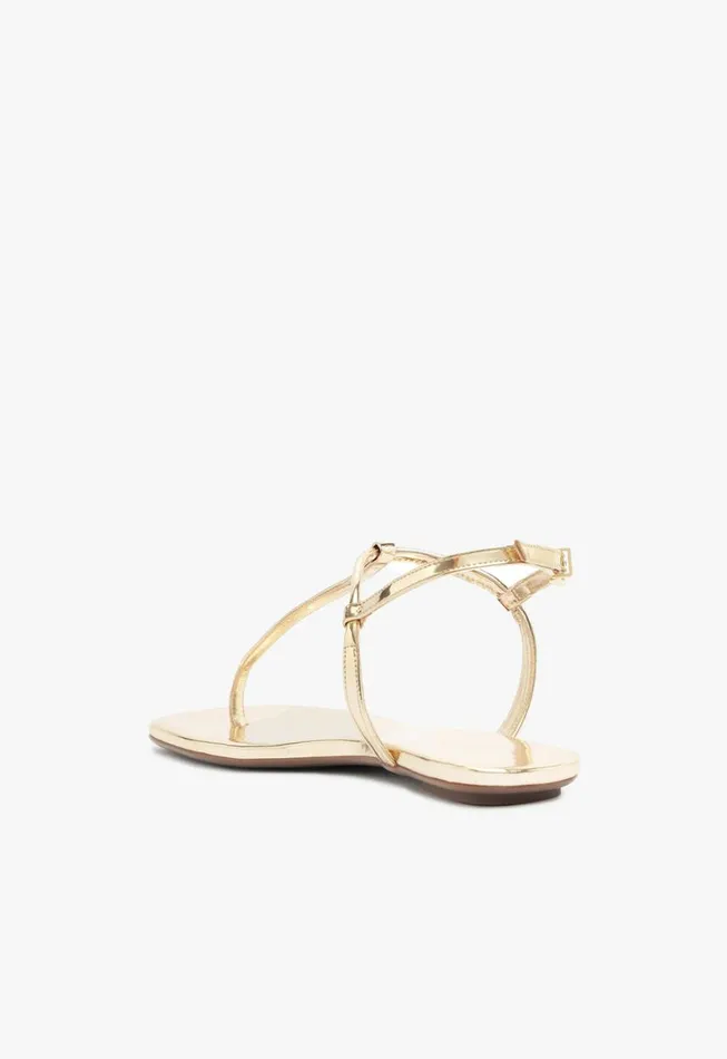 Schutz Shoes Flats Elsha Flat Sandal Gold 8211 Women