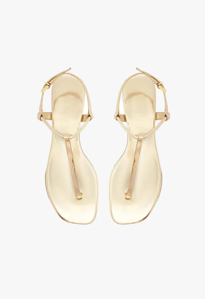 Schutz Shoes Flats Elsha Flat Sandal Gold 8211 Women