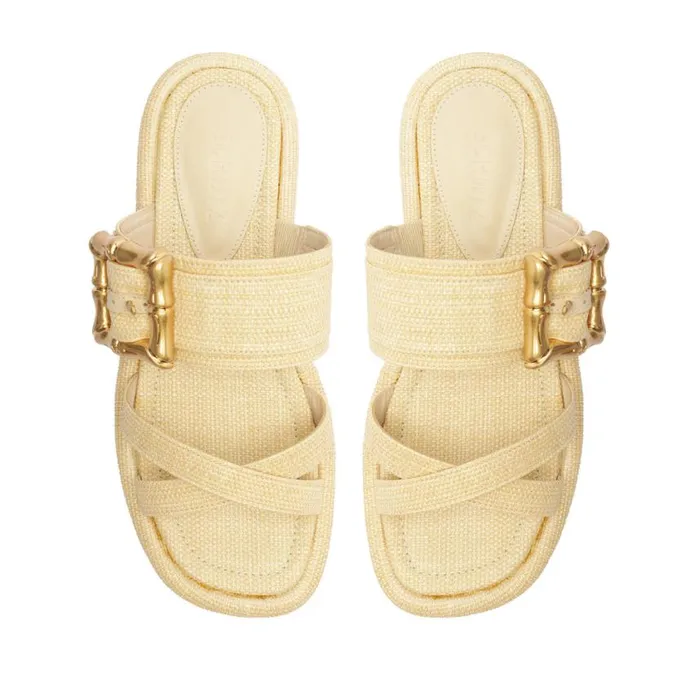 Schutz Shoes Flats Lola Flatform Sandal Eggshell 8211 Women