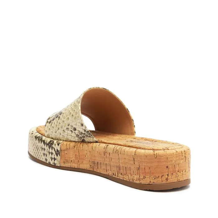 Schutz Shoes Flats Yara SnakeEmbossed Leather Sandal Snake Printed 8211 Women