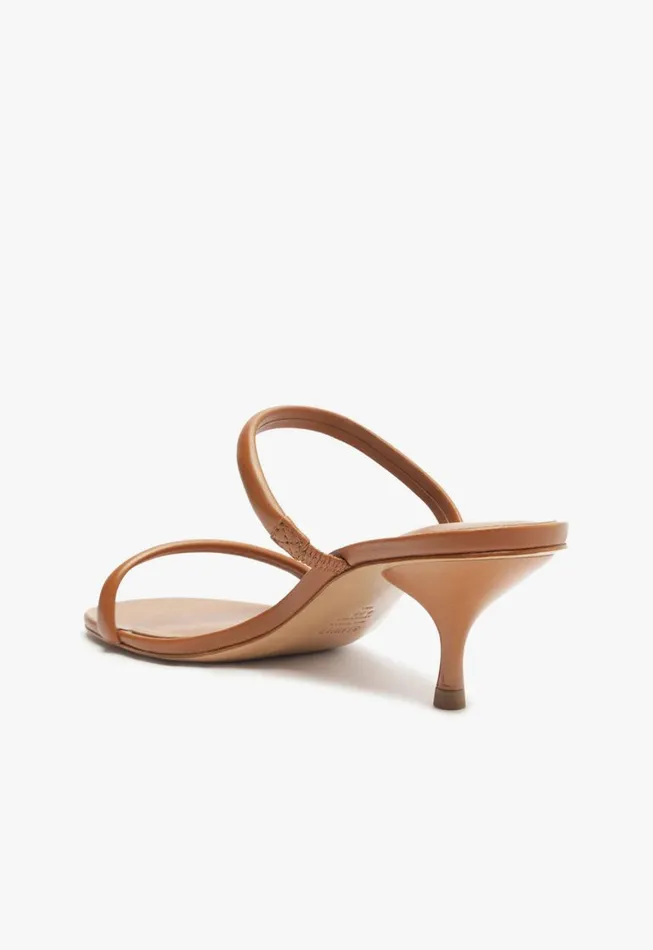 Schutz Shoes Mules Taliah Mid Nappa Leather Sandal Honey Peach 8211 Women
