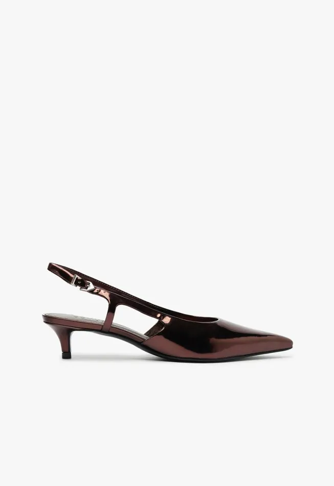 Schutz Shoes Pumps Boris Kitten Sling Pump Dark Brown 8211 Women