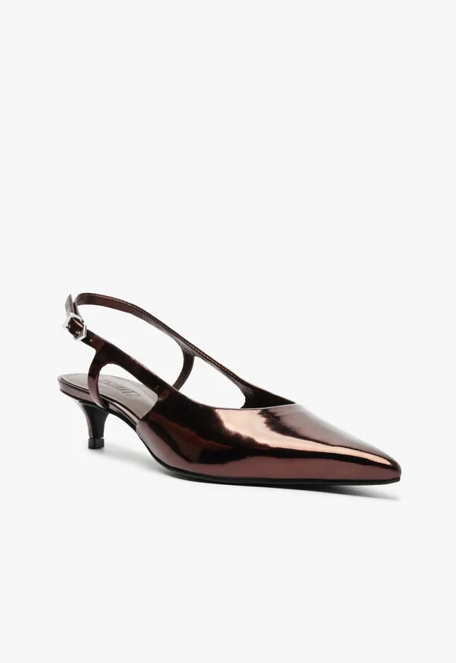 Schutz Shoes Pumps Boris Kitten Sling Pump Dark Brown 8211 Women