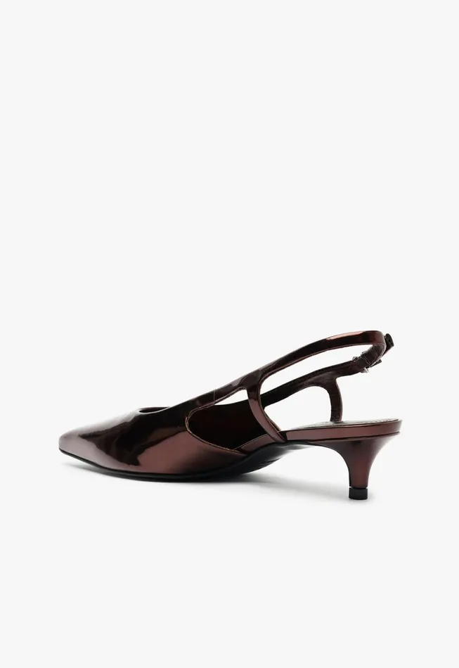 Schutz Shoes Pumps Boris Kitten Sling Pump Dark Brown 8211 Women