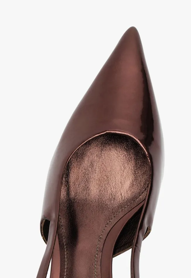 Schutz Shoes Pumps Boris Kitten Sling Pump Dark Brown 8211 Women