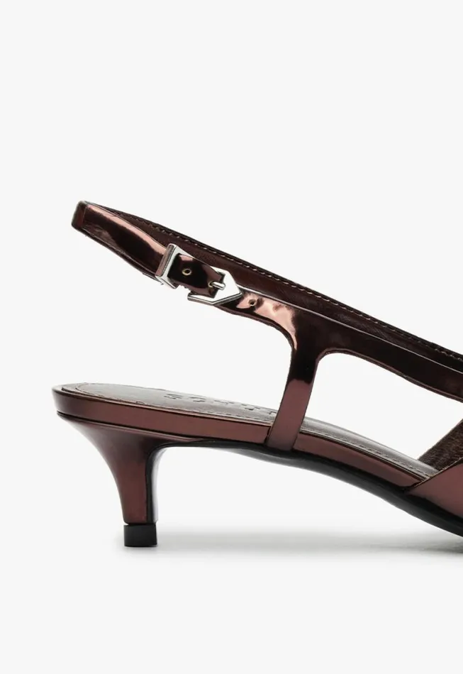 Schutz Shoes Pumps Boris Kitten Sling Pump Dark Brown 8211 Women