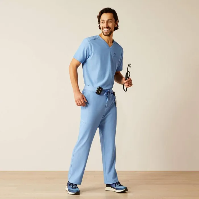 Scrubs 8211 New Men Ariat Jacobi Utility Stretch Scrub Pant Light Blue Heather