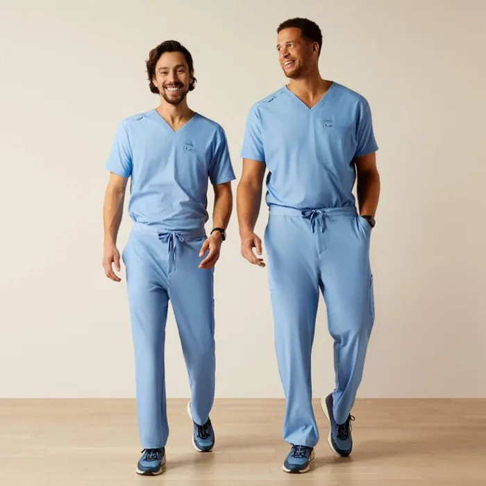 Scrubs 8211 New Men Ariat Jacobi Utility Stretch Scrub Pant Light Blue Heather