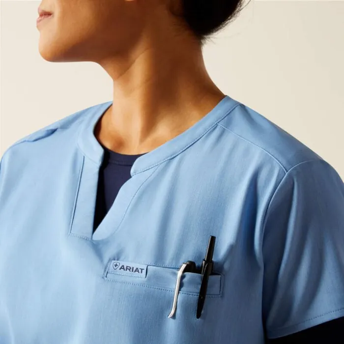 Scrubs 8211 New Women Ariat Eliza Fashion Scrub Top Light Blue Heather Scrubs 8211 New Women Ariat Eliza Fashion Scrub Top Light Blue Heather