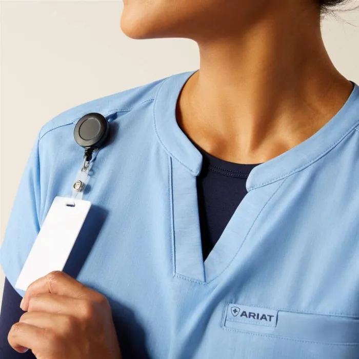 Scrubs 8211 New Women Ariat Eliza Fashion Scrub Top Light Blue Heather Scrubs 8211 New Women Ariat Eliza Fashion Scrub Top Light Blue Heather