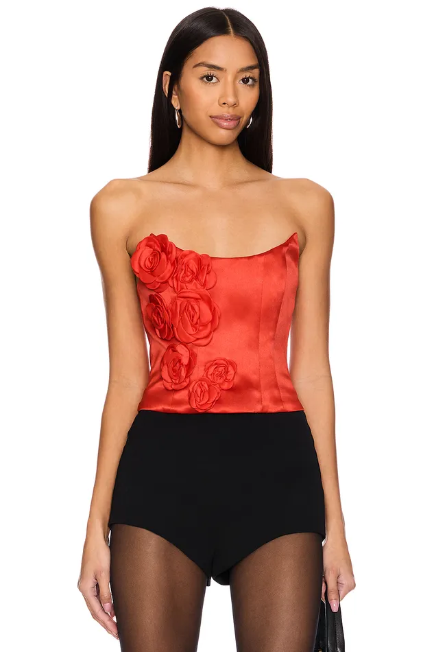 Selena Bustier Red Women Lovers and Friends Tops