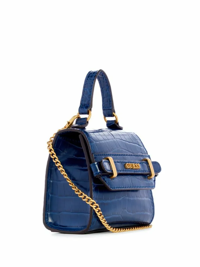 Sestri CrocodileEmbossed Mini Crossbody Blue Women Handbags GUESS Sestri CrocodileEmbossed Mini Crossbody Blue Women Handbags GUESS