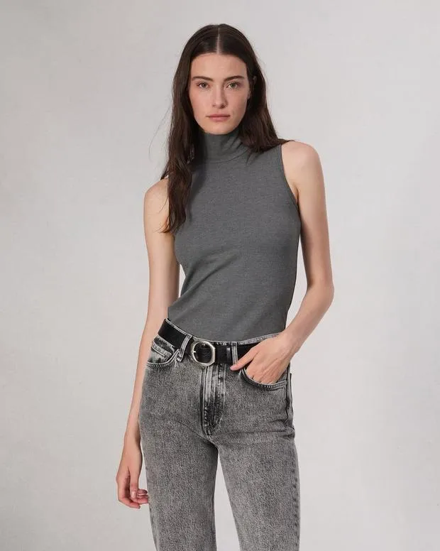 Shirts and Tops rag and bone Women Irina Turtleneck Tank BlackCharcoal