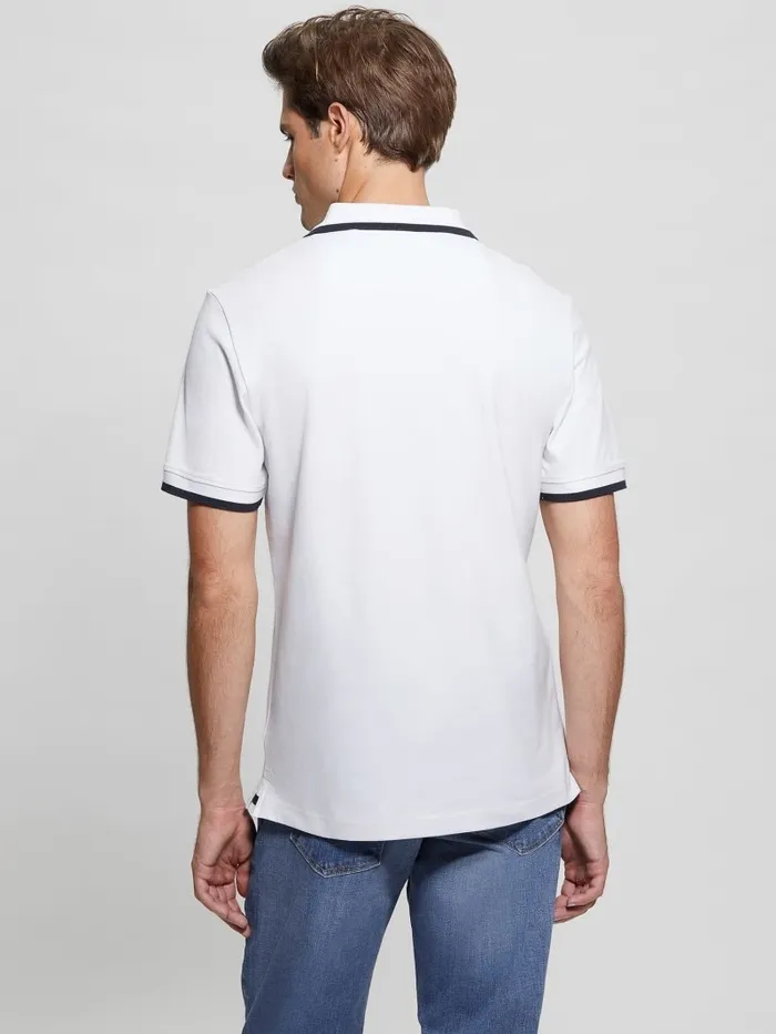 Shirts Eco Lyle Logo Polo Pure White 8211 GUESS Men Shirts Eco Lyle Logo Polo Pure White 8211 GUESS Men