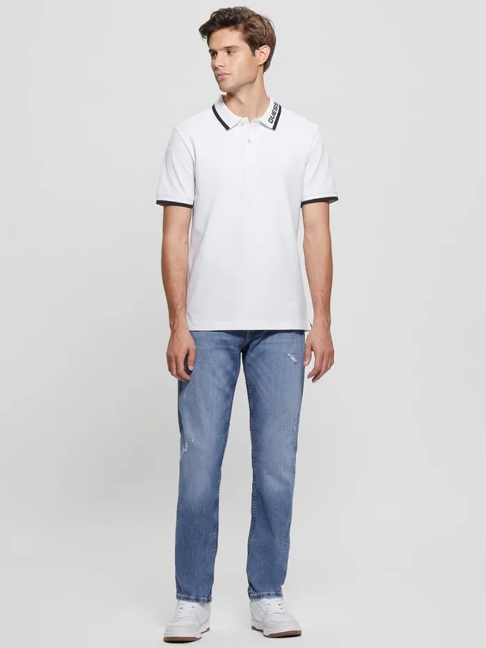 Shirts Eco Lyle Logo Polo Pure White 8211 GUESS Men Shirts Eco Lyle Logo Polo Pure White 8211 GUESS Men