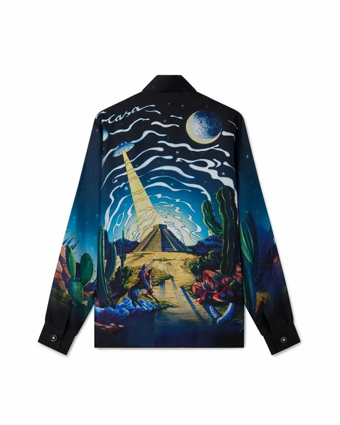 Shirts Men Casablanca Paris Cowboy De L039Espace Silk Shirt Shirts Men Casablanca Paris Cowboy De L039Espace Silk Shirt