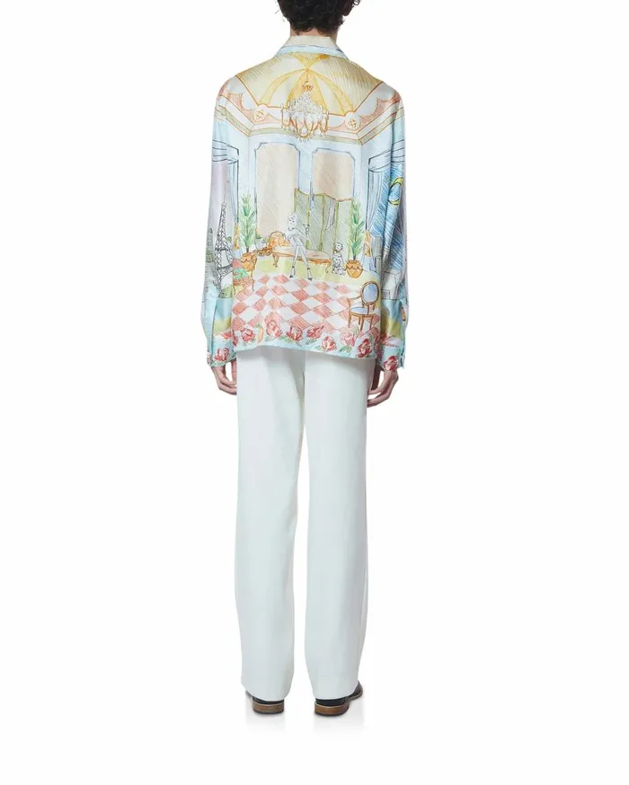 Shirts Men Casablanca Paris L039Appartement De Reve Silk Shirt