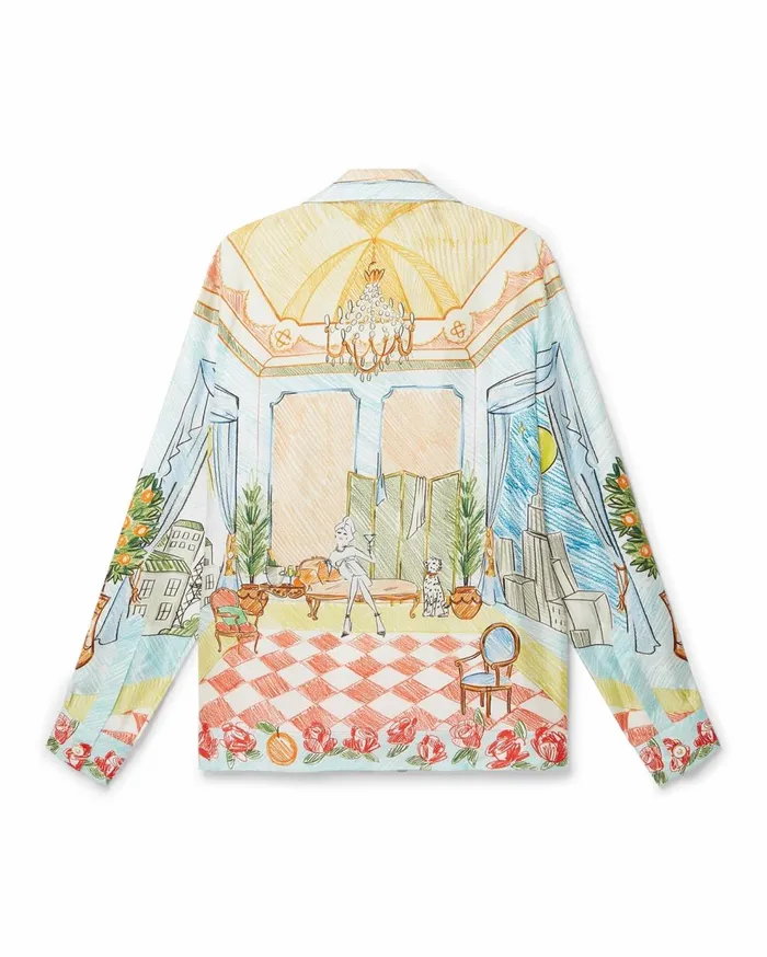 Shirts Men Casablanca Paris L039Appartement De Reve Silk Shirt