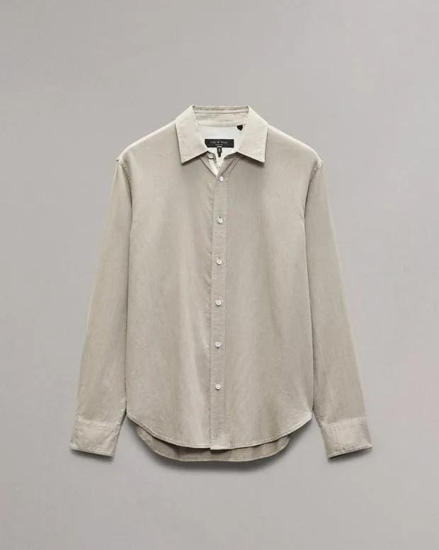 Shirts Men Finch Textured Striped Shirt Black StripeKhaki StripeRed Stripe rag and bone