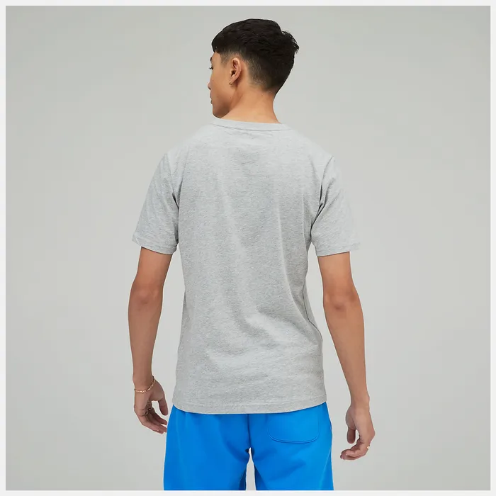 Shirts Men NB Essentials Stacked Logo Tee ATHLETIC GREY New Balance