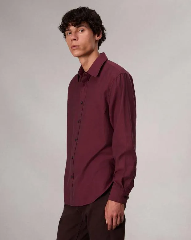 Shirts Men rag and bone Finch Textured Striped Shirt Black StripeKhaki StripeRed Stripe