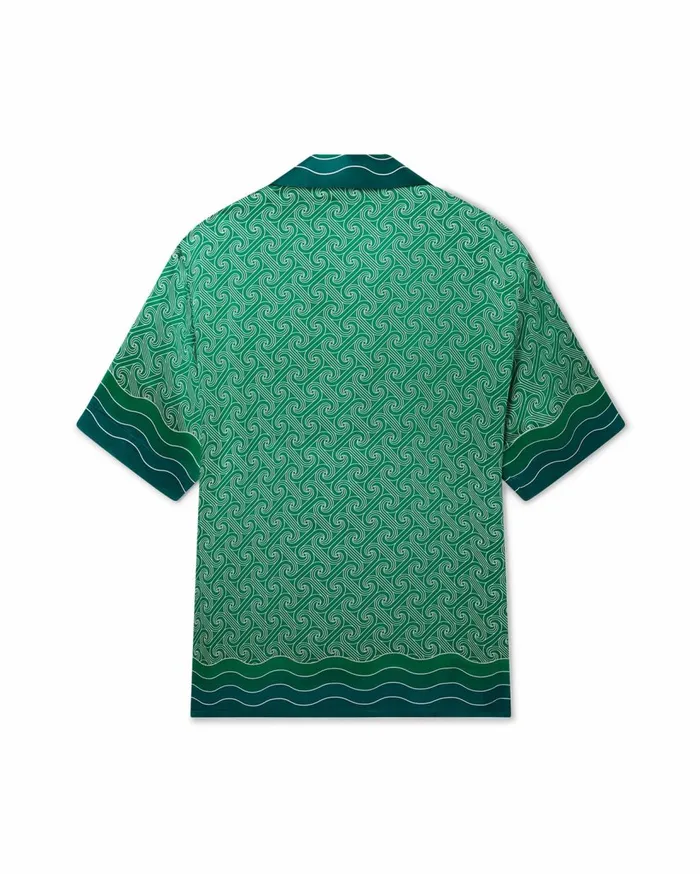 Shirts MenWomen Casablanca Paris Column Monogram Silk Shirt
