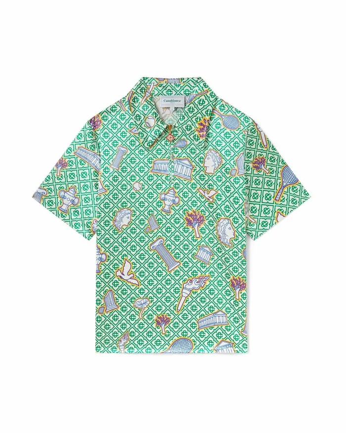 Shirts MenWomen Casablanca Paris Greek Icons Quarter Zip Shirt