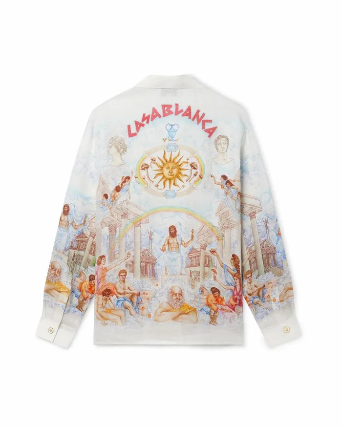 Shirts MenWomen Casablanca Paris Le Temple Du Savoir Linen Shirt