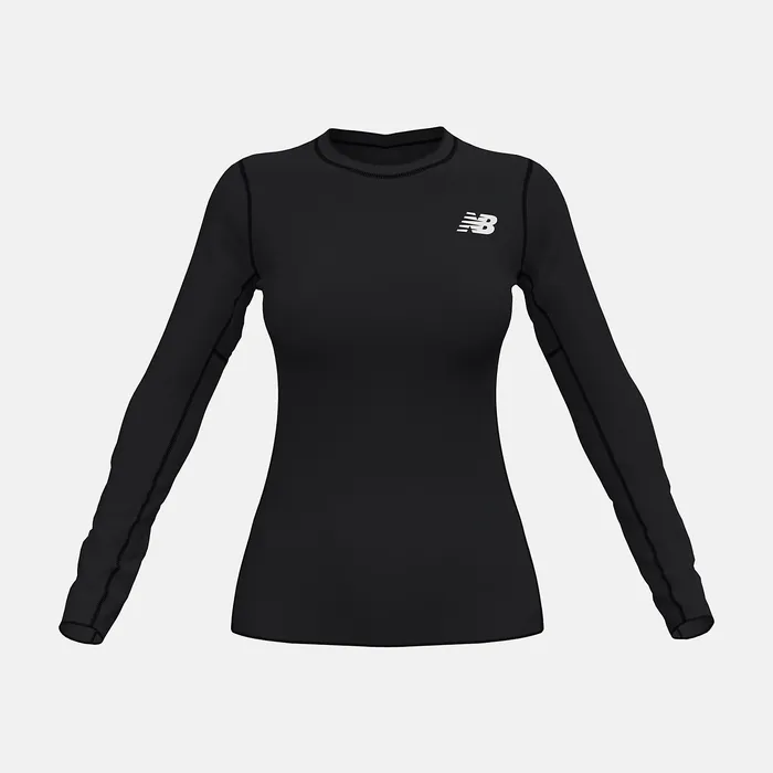Shirts W Baselayer Long Sleeve Top TEAM BLACK New Balance Women