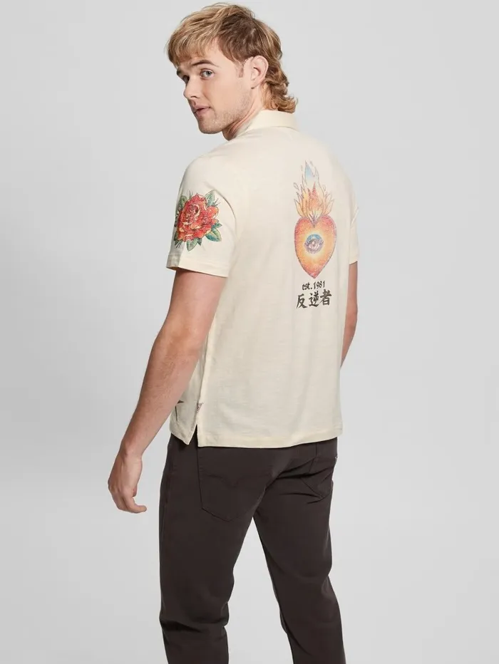 Shirts Washed Art Shirt Vanilla Cream 8211 GUESS Men Shirts Washed Art Shirt Vanilla Cream 8211 GUESS Men
