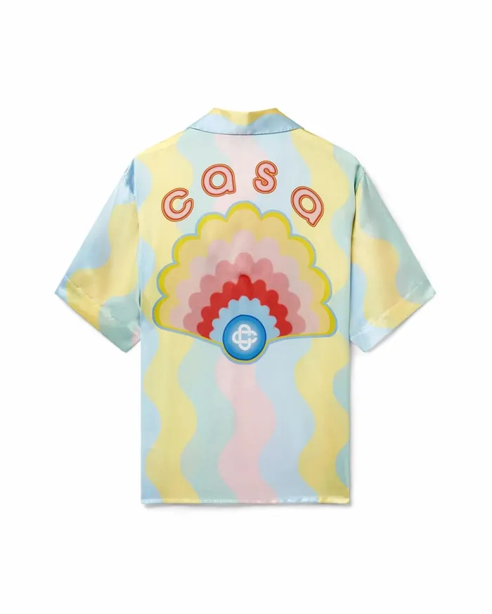 Shirts Women Casablanca Paris Casa Shell Wave Silk Shirt