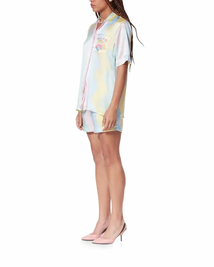 Shirts Women Casablanca Paris Casa Shell Wave Silk Shirt