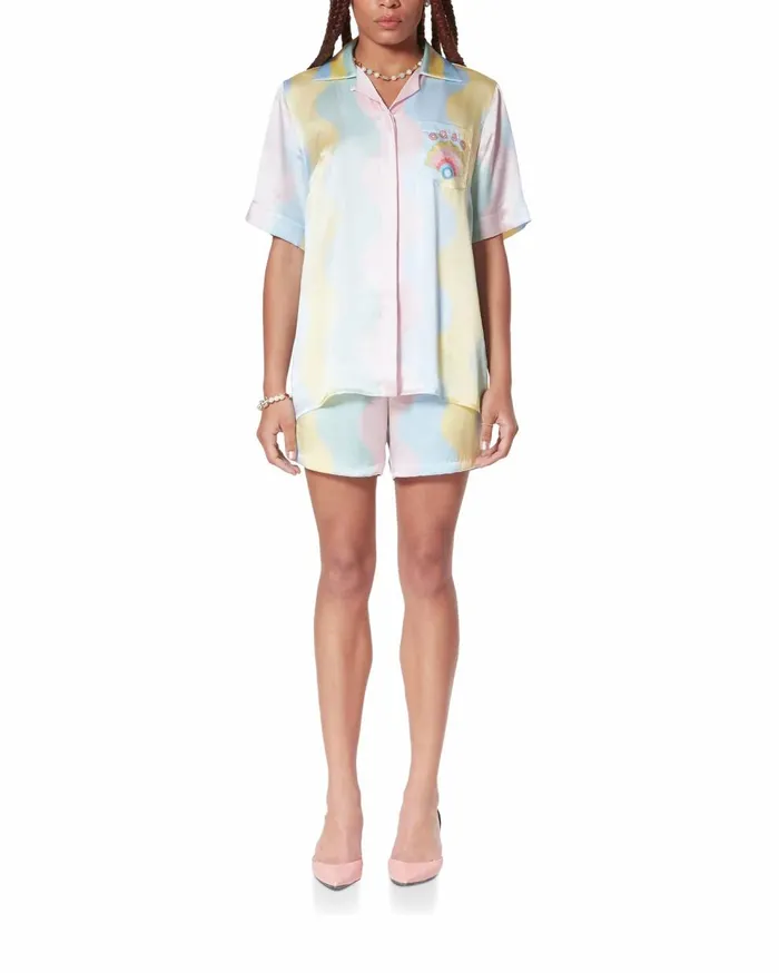 Shirts Women Casablanca Paris Casa Shell Wave Silk Shirt