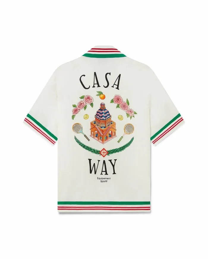 Shirts Women Casablanca Paris Casa Way Knitted Collar Silk Shirt