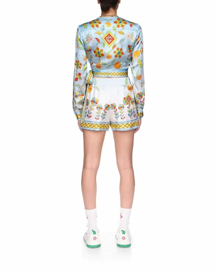 Shirts Women Casablanca Paris Yoruba Flowers Wrap Blouse Shirts Women Casablanca Paris Yoruba Flowers Wrap Blouse