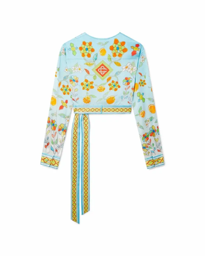 Shirts Women Casablanca Paris Yoruba Flowers Wrap Blouse Shirts Women Casablanca Paris Yoruba Flowers Wrap Blouse