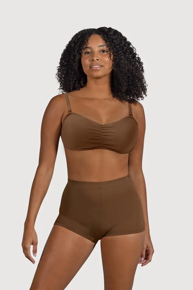 Shorts and Briefs Bloch Adult Ladies Capella High Waist Short Cocoa