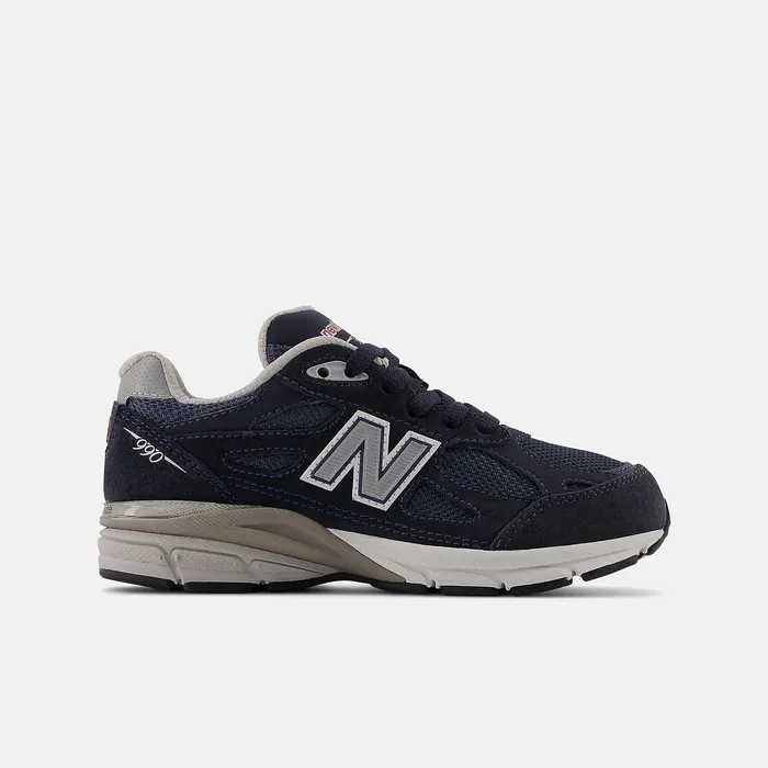 Size 105 8211 3 New Balance Kids 990v3 Navy with Grey