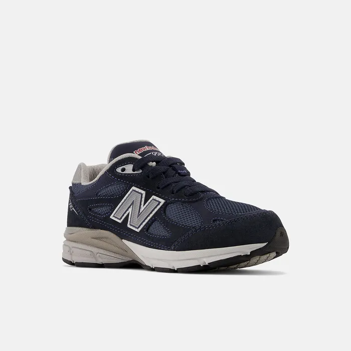 Size 105 8211 3 New Balance Kids 990v3 Navy with Grey