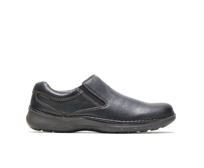 SlipOns Men Lunar Ii Black Leather Hush Puppies
