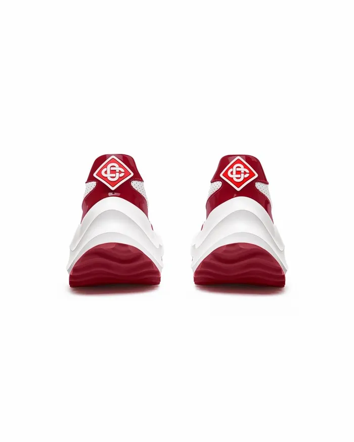 Sneakers Men Casablanca Paris Atlantis White and Haute Red Sneaker