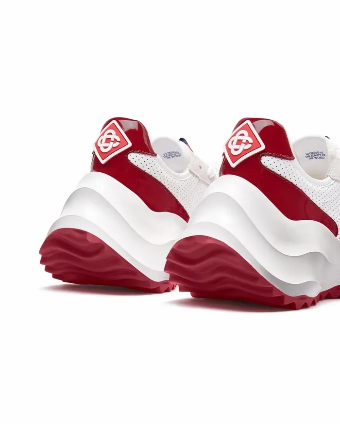 Sneakers Men Casablanca Paris Atlantis White and Haute Red Sneaker