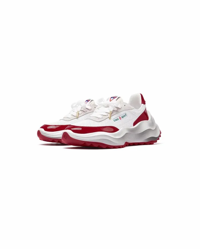 Sneakers Men Casablanca Paris Atlantis White and Haute Red Sneaker