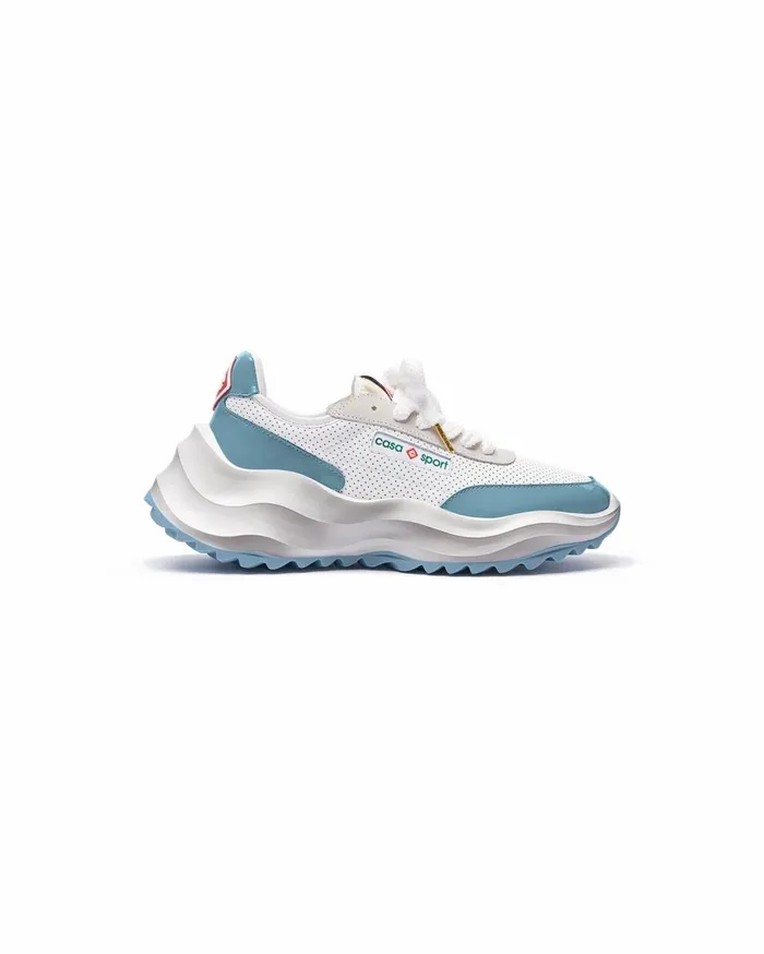 Sneakers Men Casablanca Paris Atlantis White and Powder Blue Sneaker